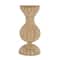 16.25" Brown Rattan Hourglass Vase with Dome Base